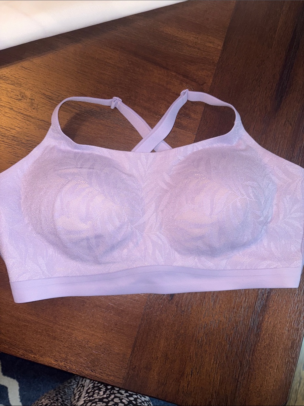 Women’s Lilac Seamless Lace-Pattern Bralette